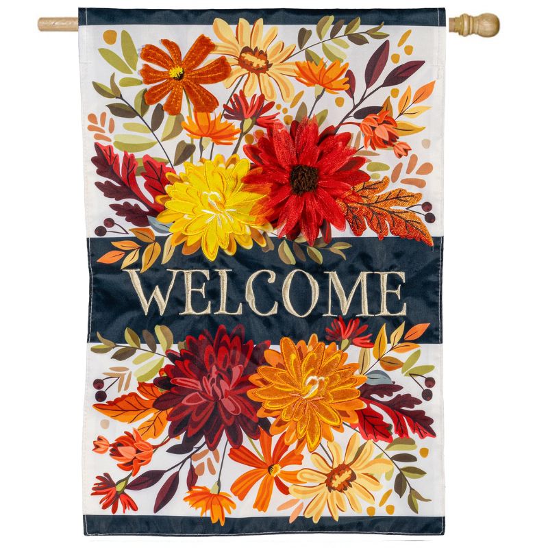 Fall Floral House Flag
